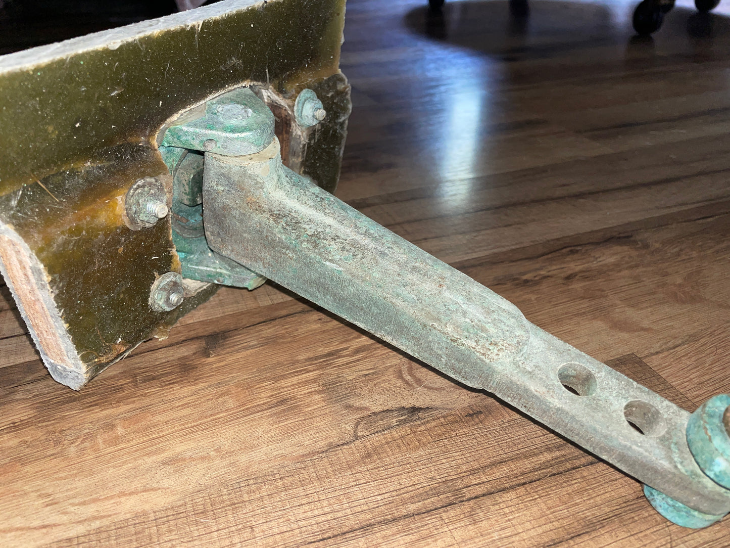 Vintage Bronze Deck Mount Throttle Control With Handle
