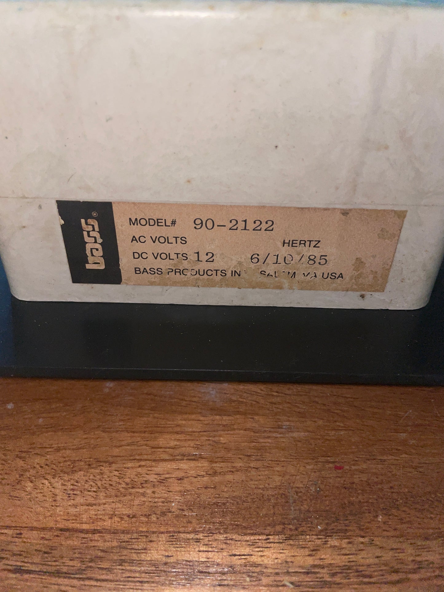 BASS Products Propane Control Switch MODEL 90-2122