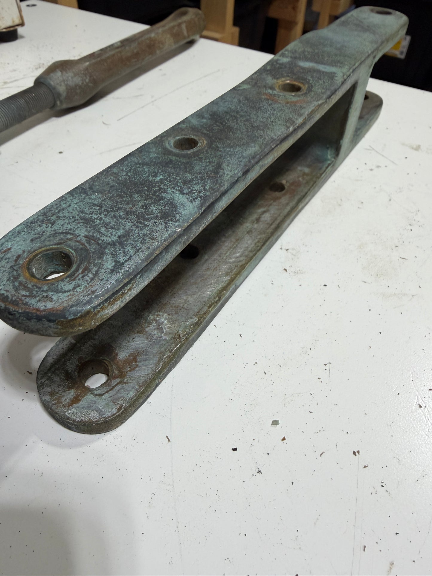 Solid Bronze Tiller Hardware - 1 5/8" Width -- #3