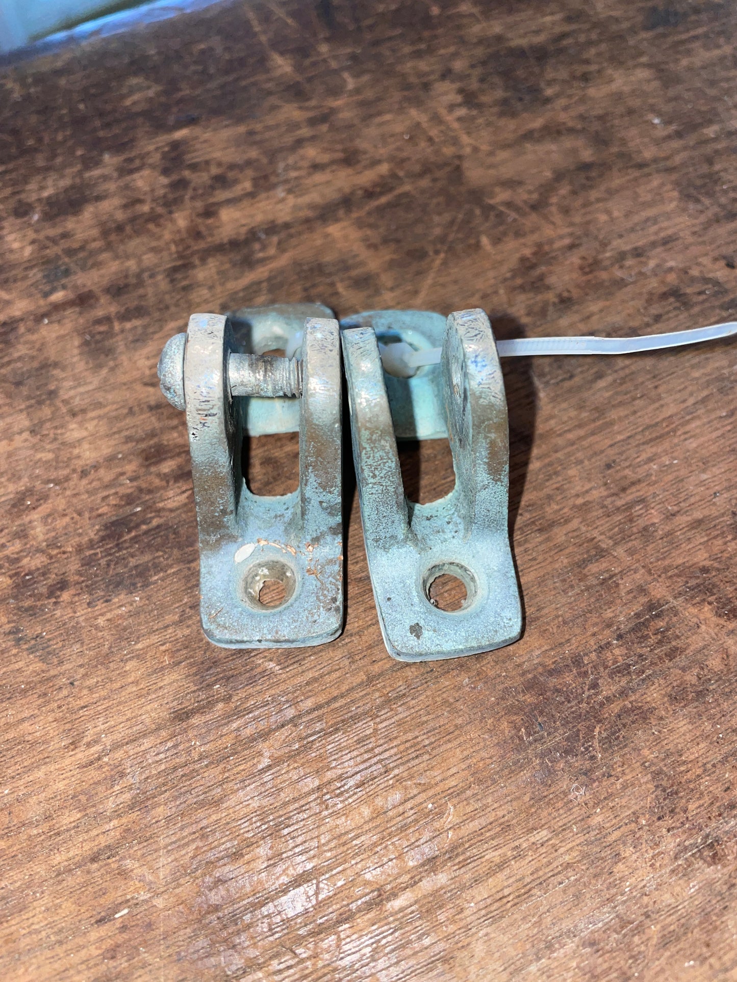 PAIR Bronze Angled Bimini Deck Hinges