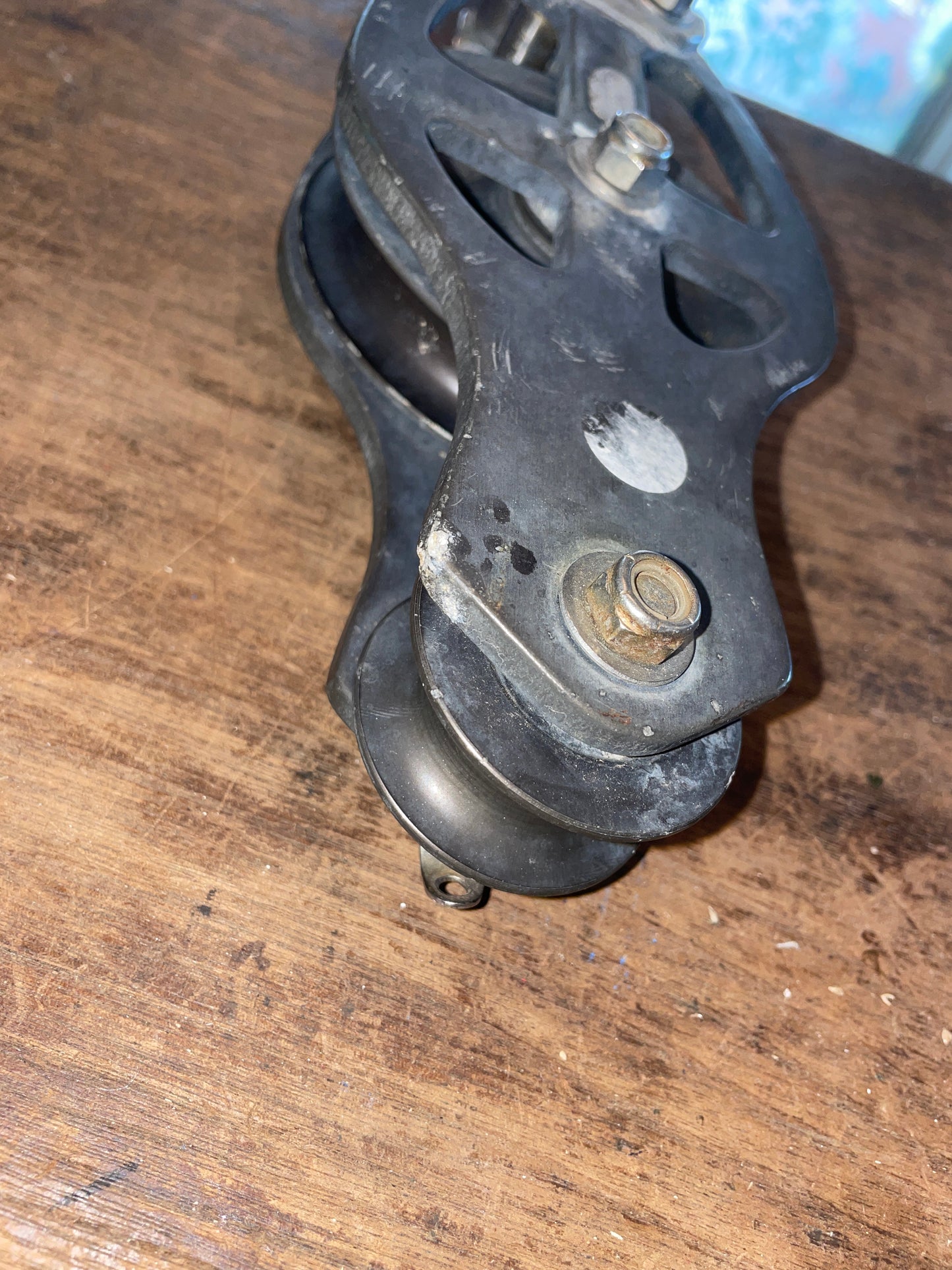 Large Penguin Swivel  Fiddle Block - 4” & 1 3/4” Sheaves - 5/8” Line