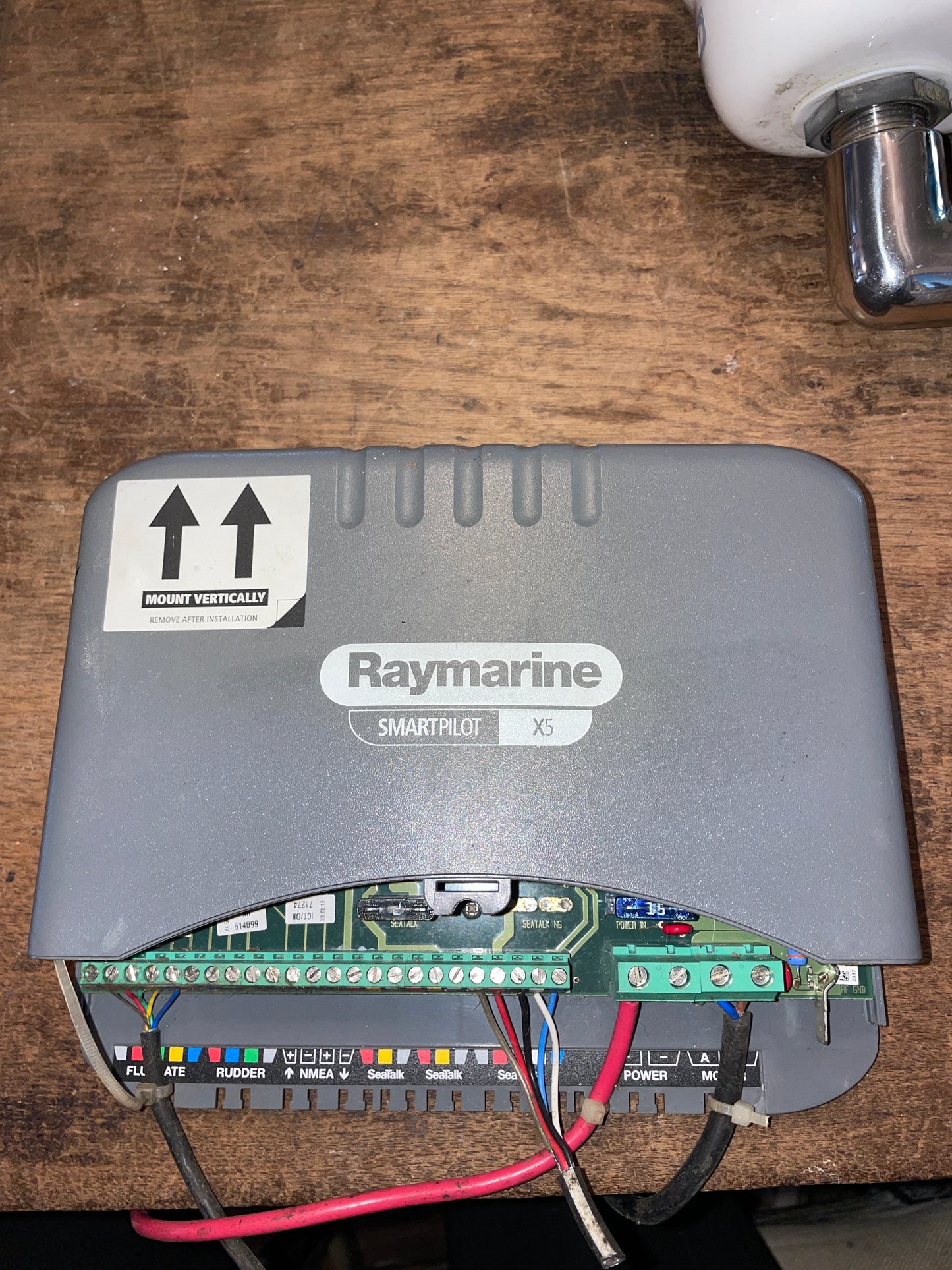 Raymarine Instrument With Windvane, Smart-pilot X5, Navpod, And Pedestal Guard Mounting Bracket