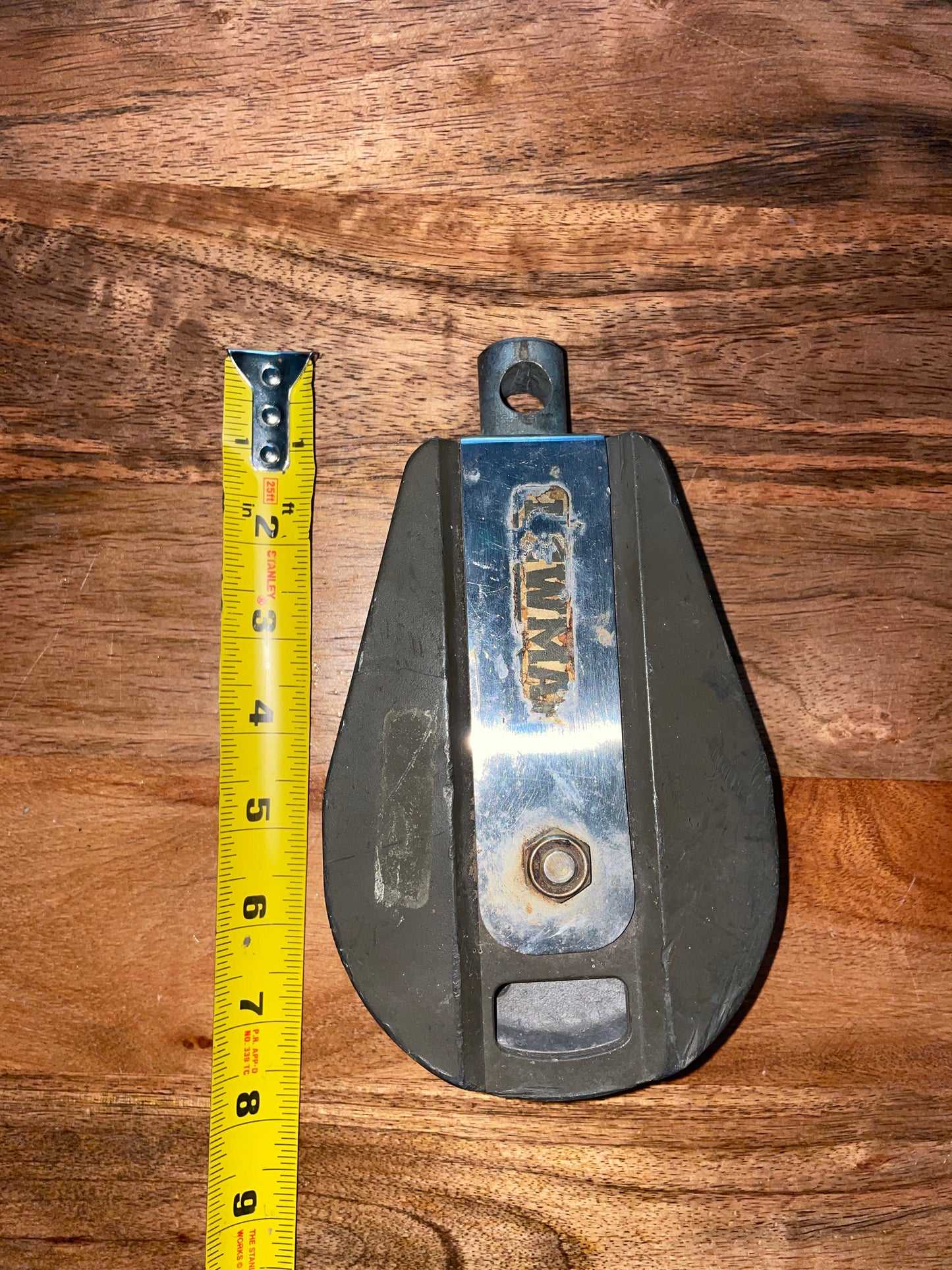 Large Lewmar 4 1/4” Single Fixed Block - 7/8” Line