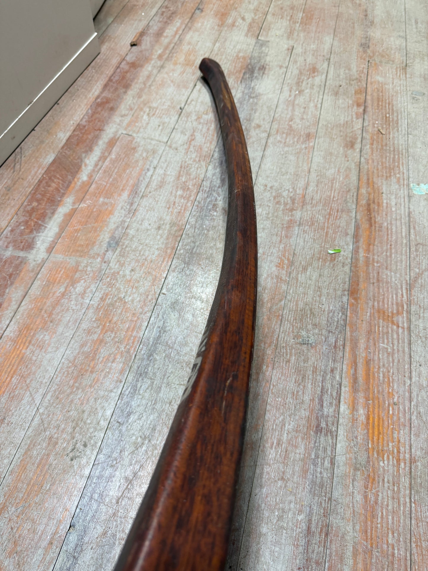 45" Slightly Curved Tiller Handle - Bronze Hardware -- #25