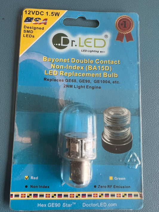 Dr LED Bayonet Double Contact Non Index BA15D LED Replacement Bulb