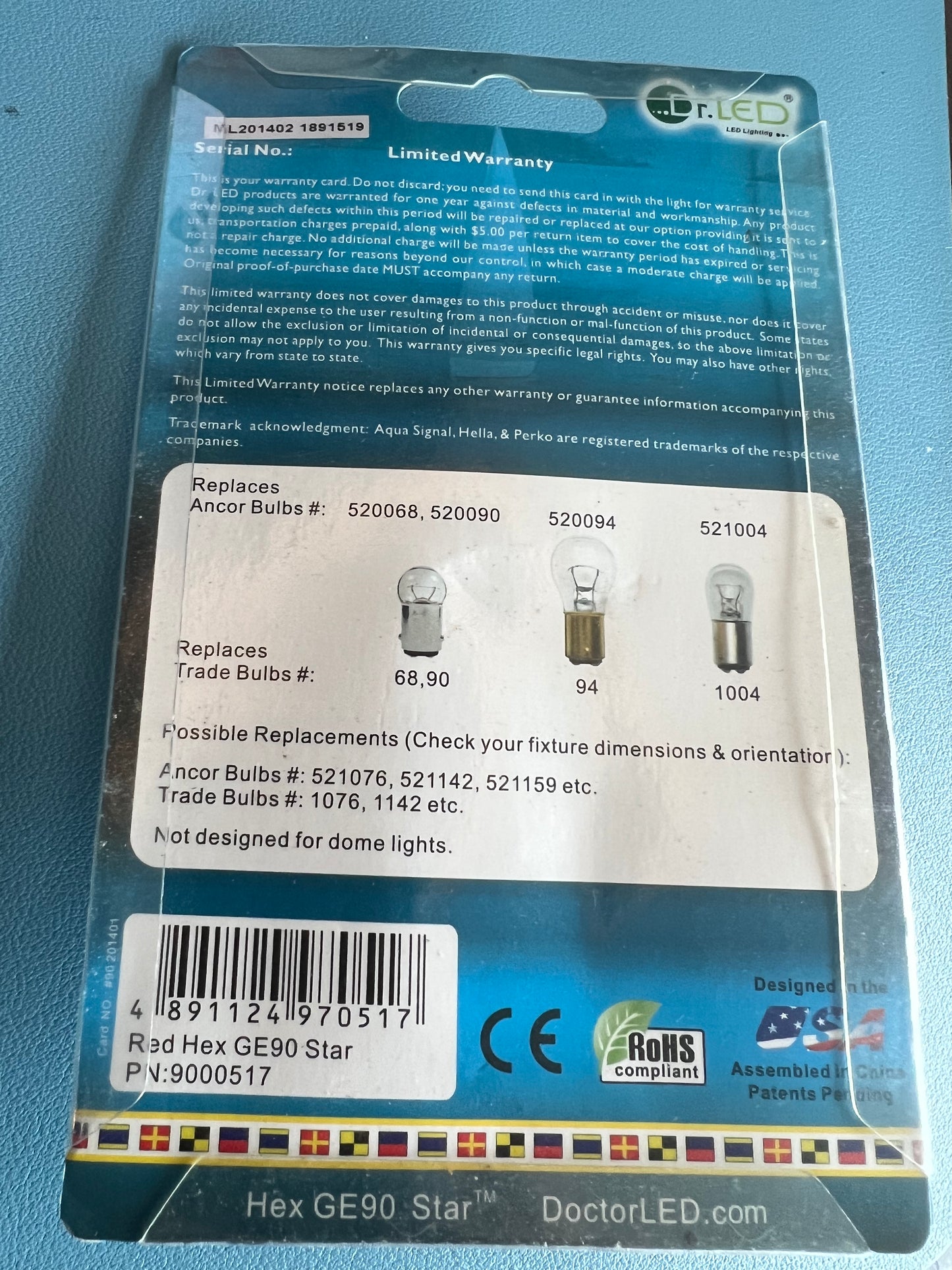 Dr LED Bayonet Double Contact Non Index BA15D LED Replacement Bulb