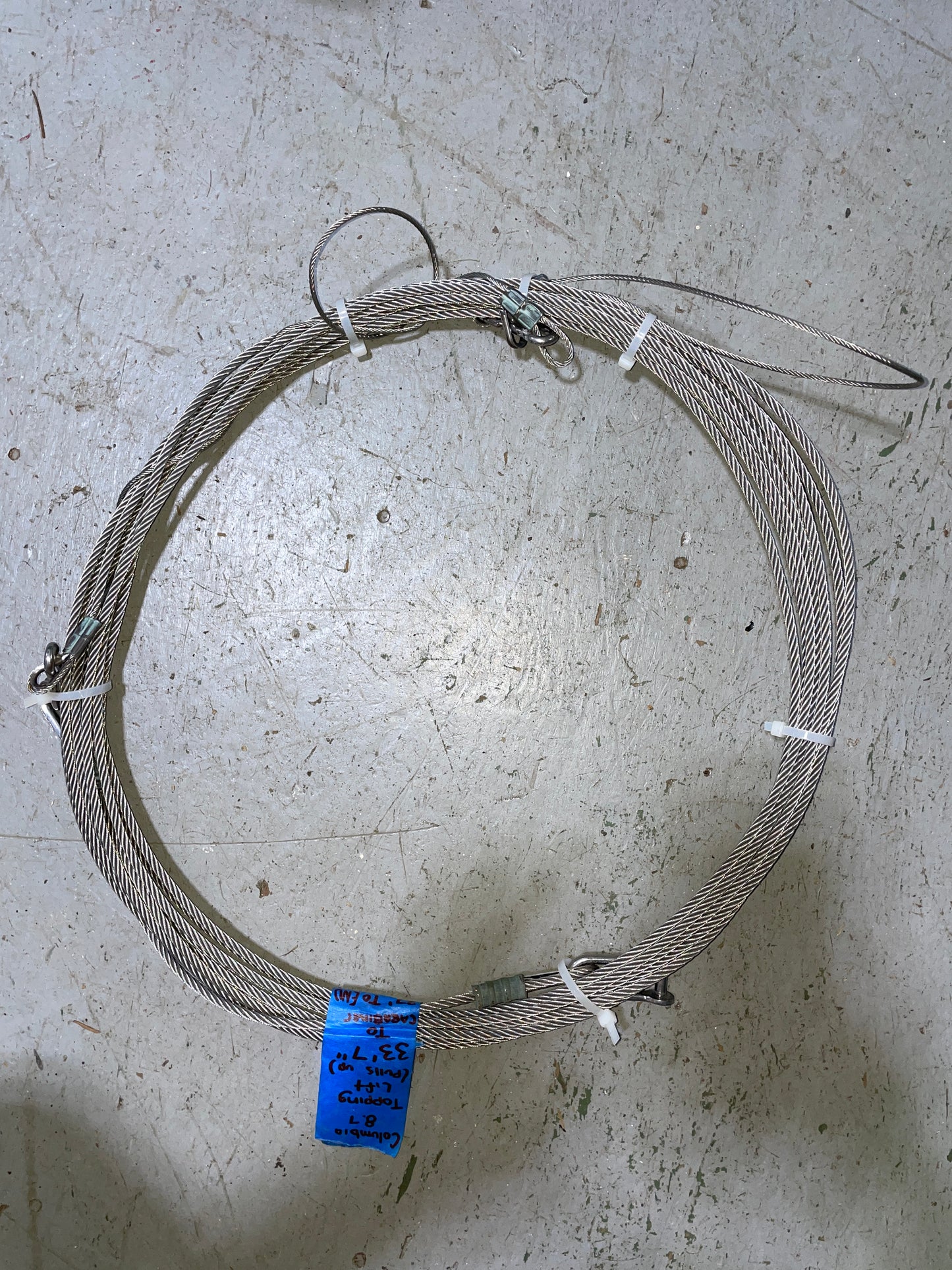 Columbia 8.7 Topping Lift Rigging - 37' Length