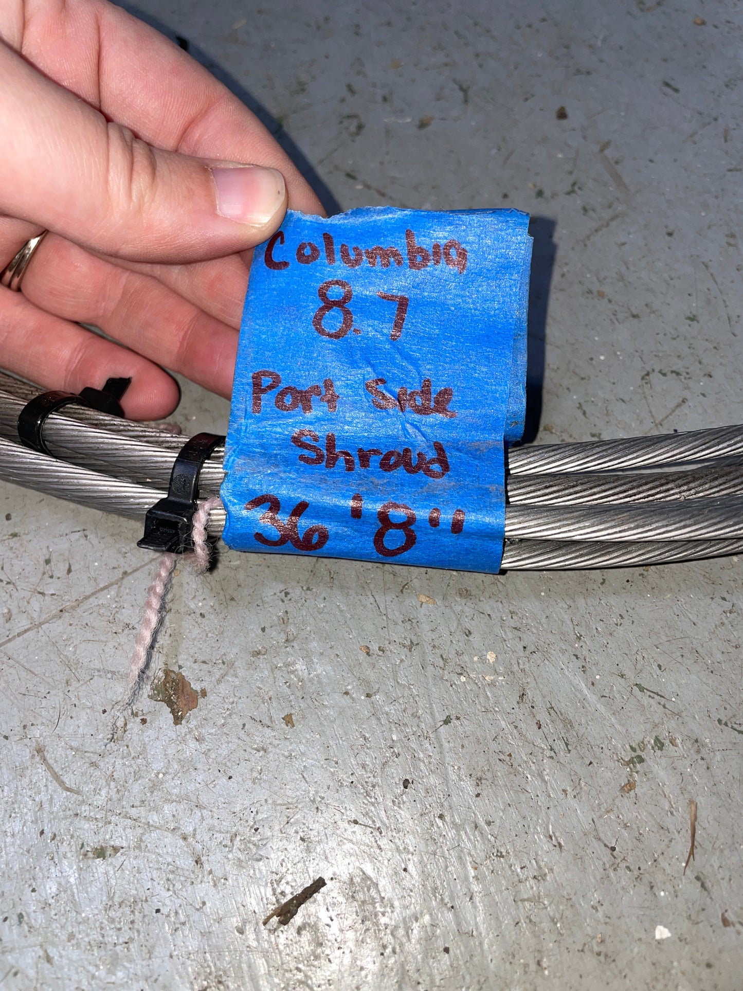 Columbia 8.7 Port OR Starboard Shourd - 36'8"