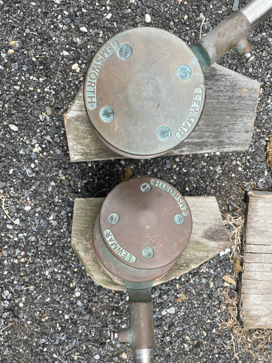 PAIR Lewmar Emsworth Solid Bronze Winches With Handles