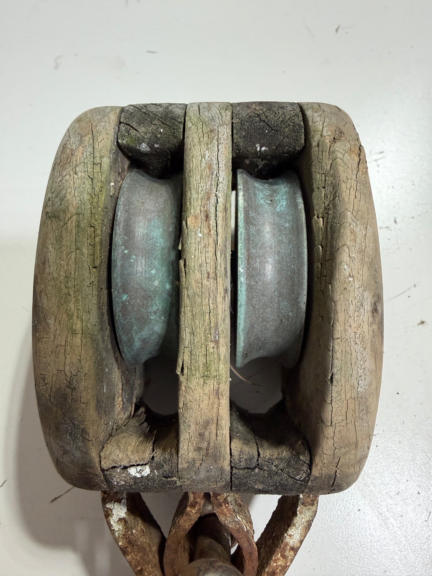 Double Merriman Wooden Block With Bronze Sheaves - 7/16" Line