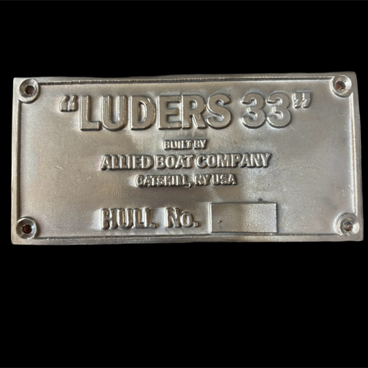 Luders 33 Builders Plate