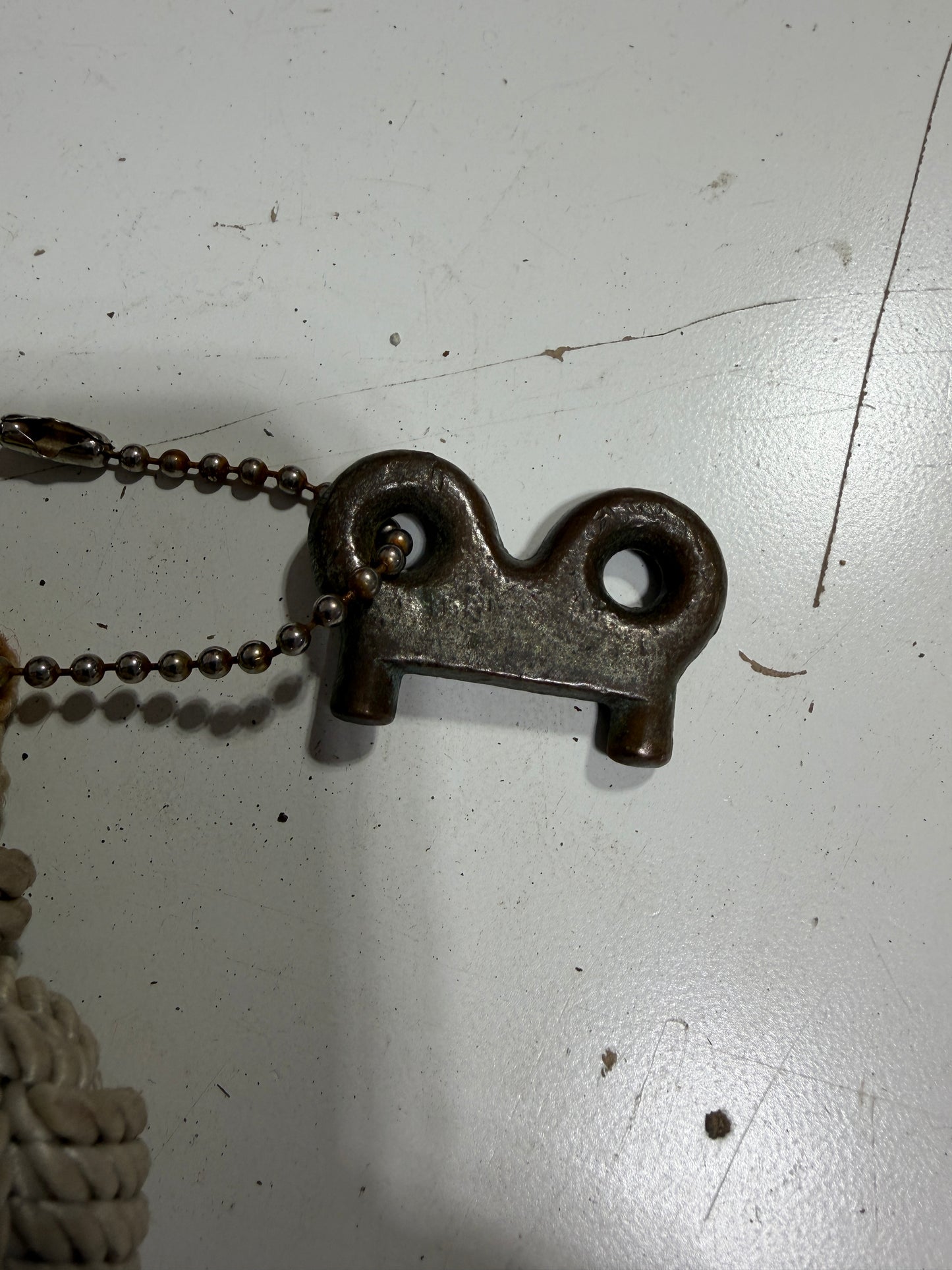 1 1/8" Width Bronze Fuel Key With Key Chain Float