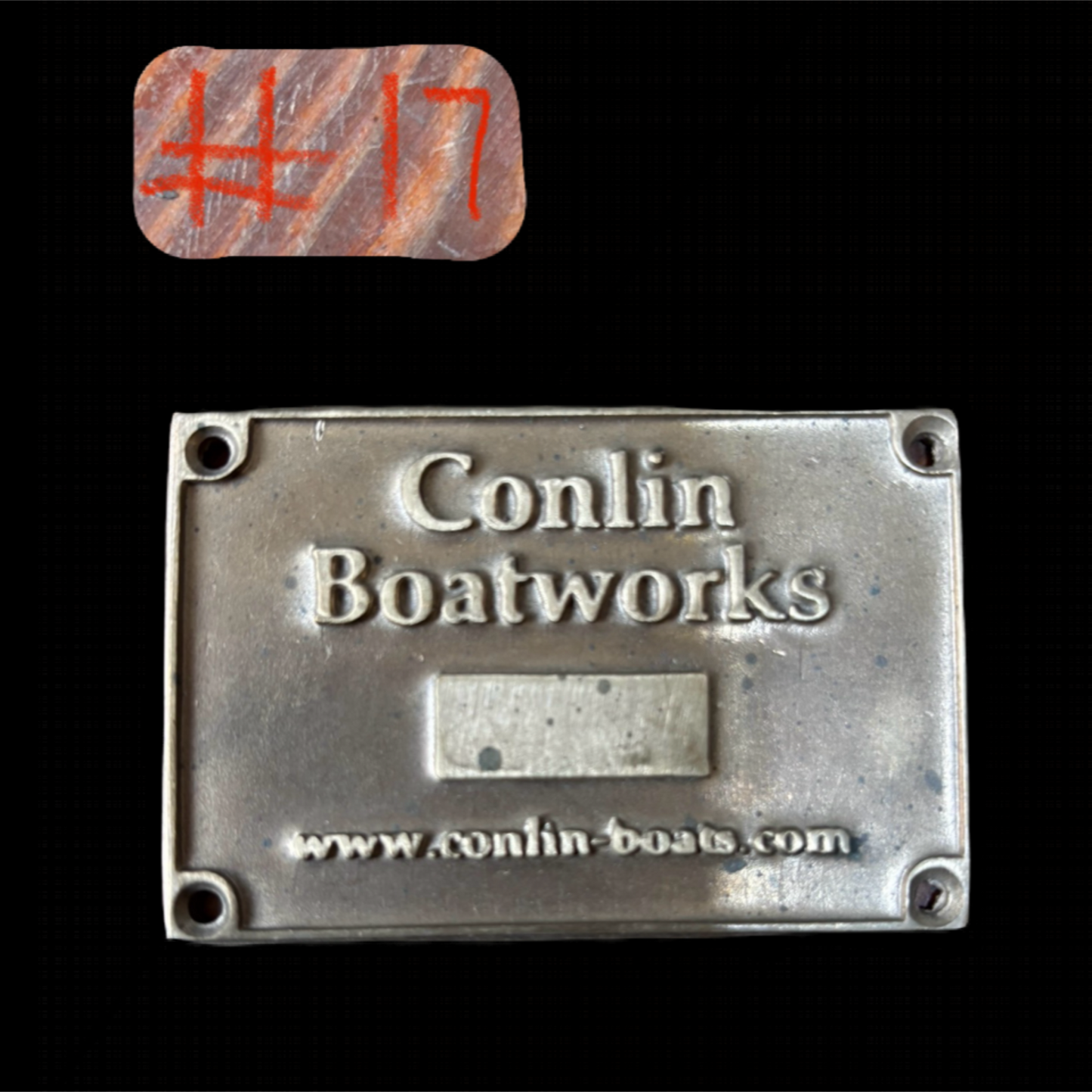 Conlin Boat Works Builders Plate
