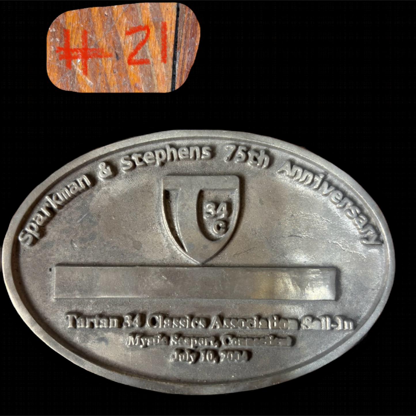 Sportsman & Stephens 75th Anniversary Tartan 34C Builders Plate