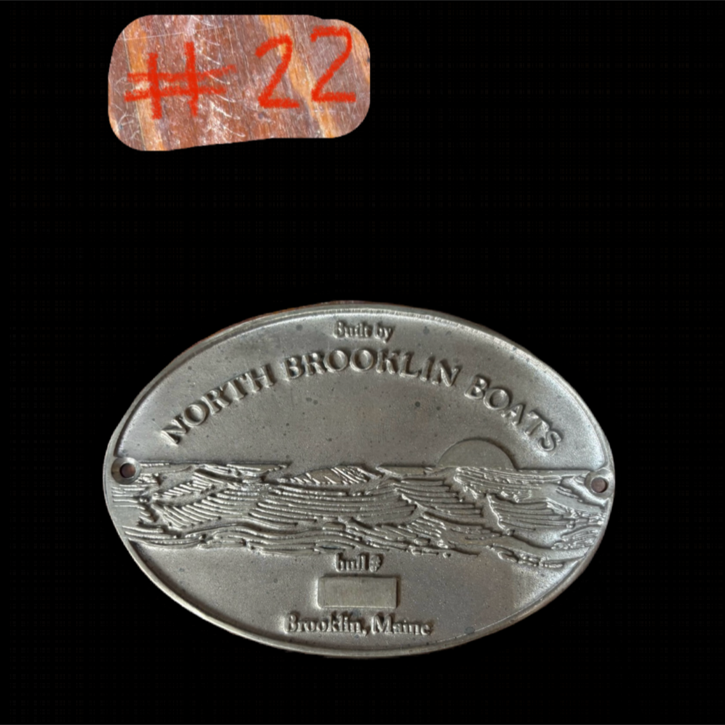 North Brooklin Boats Builders Plate