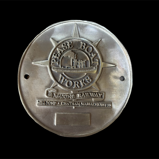 Pease Boat Works Marine Railway Builders Plate