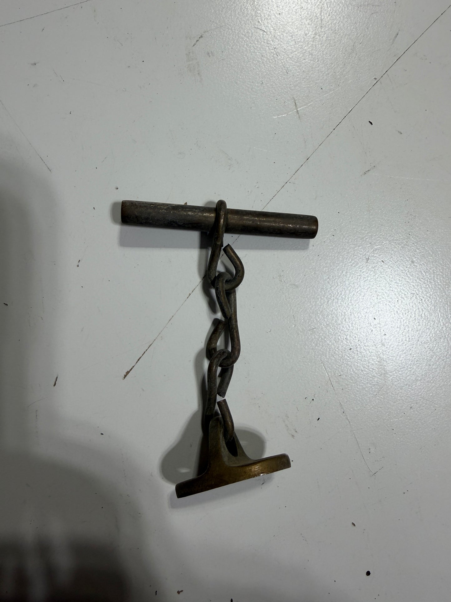 3.5" Bronze Chain & Bar for Holding Portlight Open