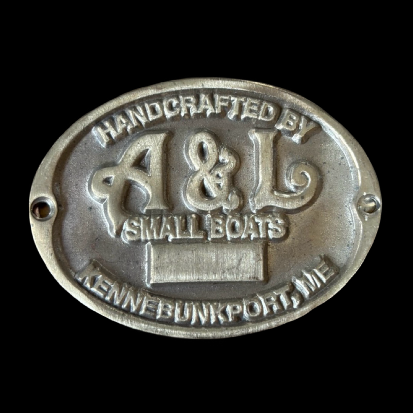 A&L Small Boats Builders Plate