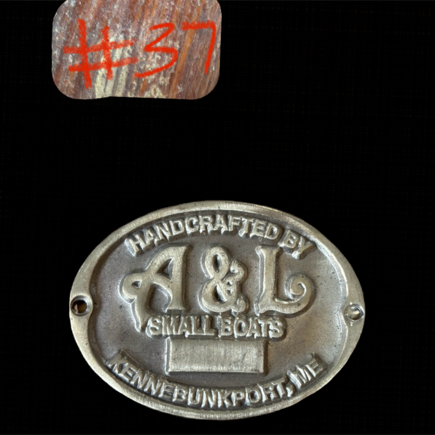 A&L Small Boats Builders Plate