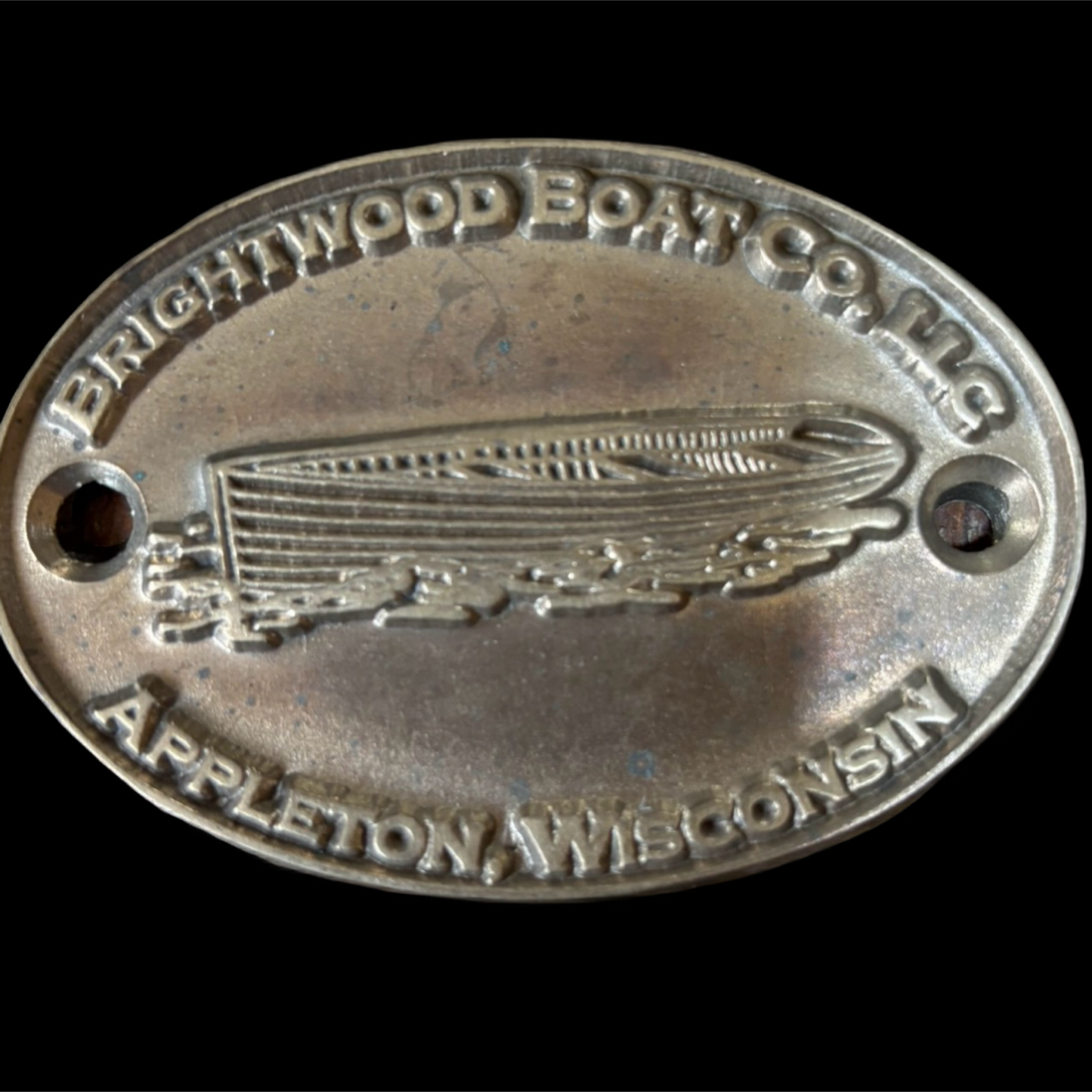 Rightward Boat CO. Builders Plate