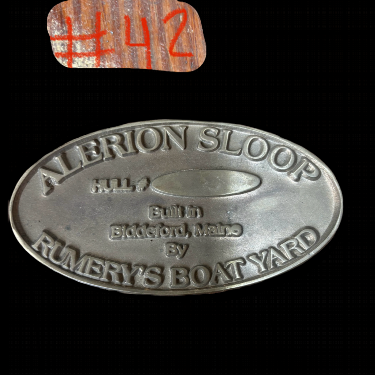 Alerion Sloop Builders Plate