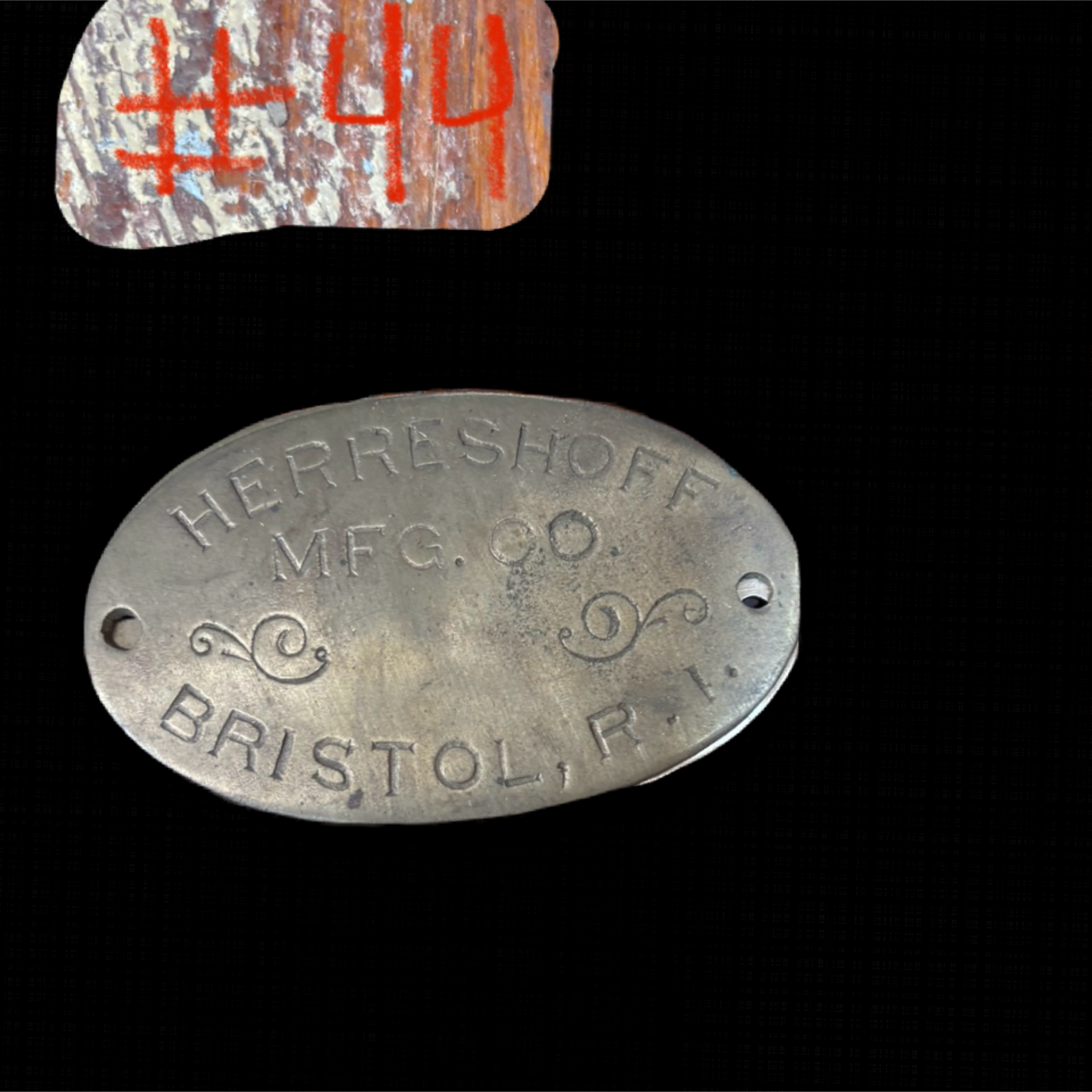 Herreshoff MFC. CO Bristol RI Builders Plate