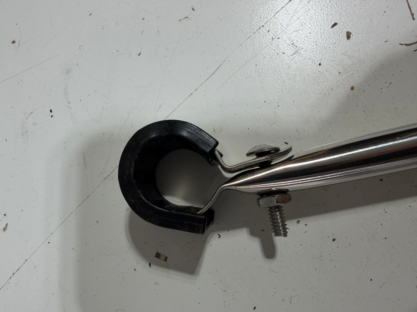 16" Stainless Steel Rail Mount Flag Pole - NEW