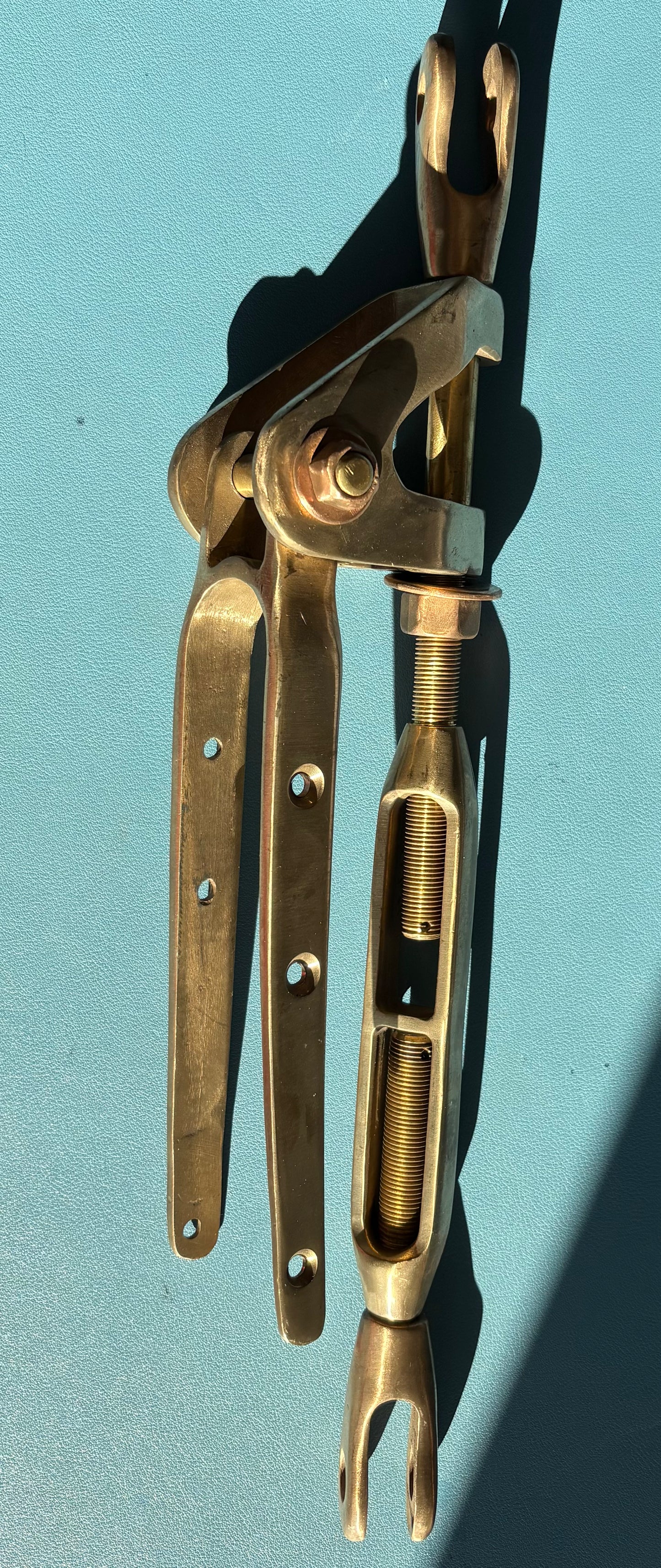 Bronze Merrimen Style Staysail Boom, Gooseneck, and Turnbuckle