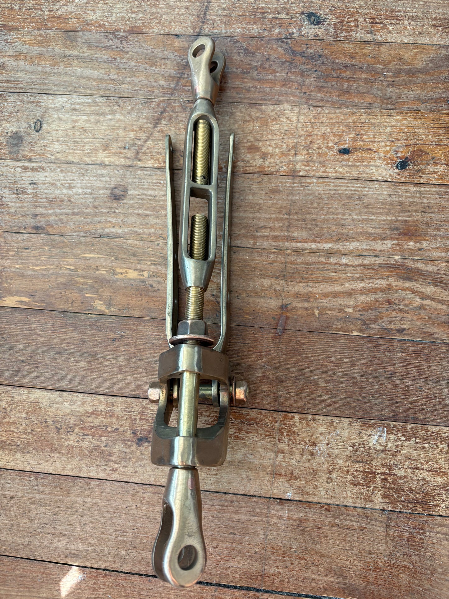 Bronze Merrimen Style Staysail Boom, Gooseneck, and Turnbuckle
