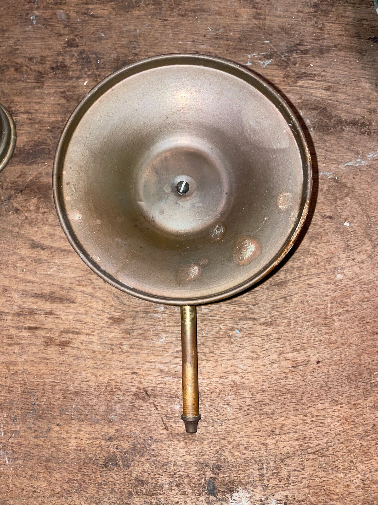 Vintage Brass Oil Lamp - No Glass