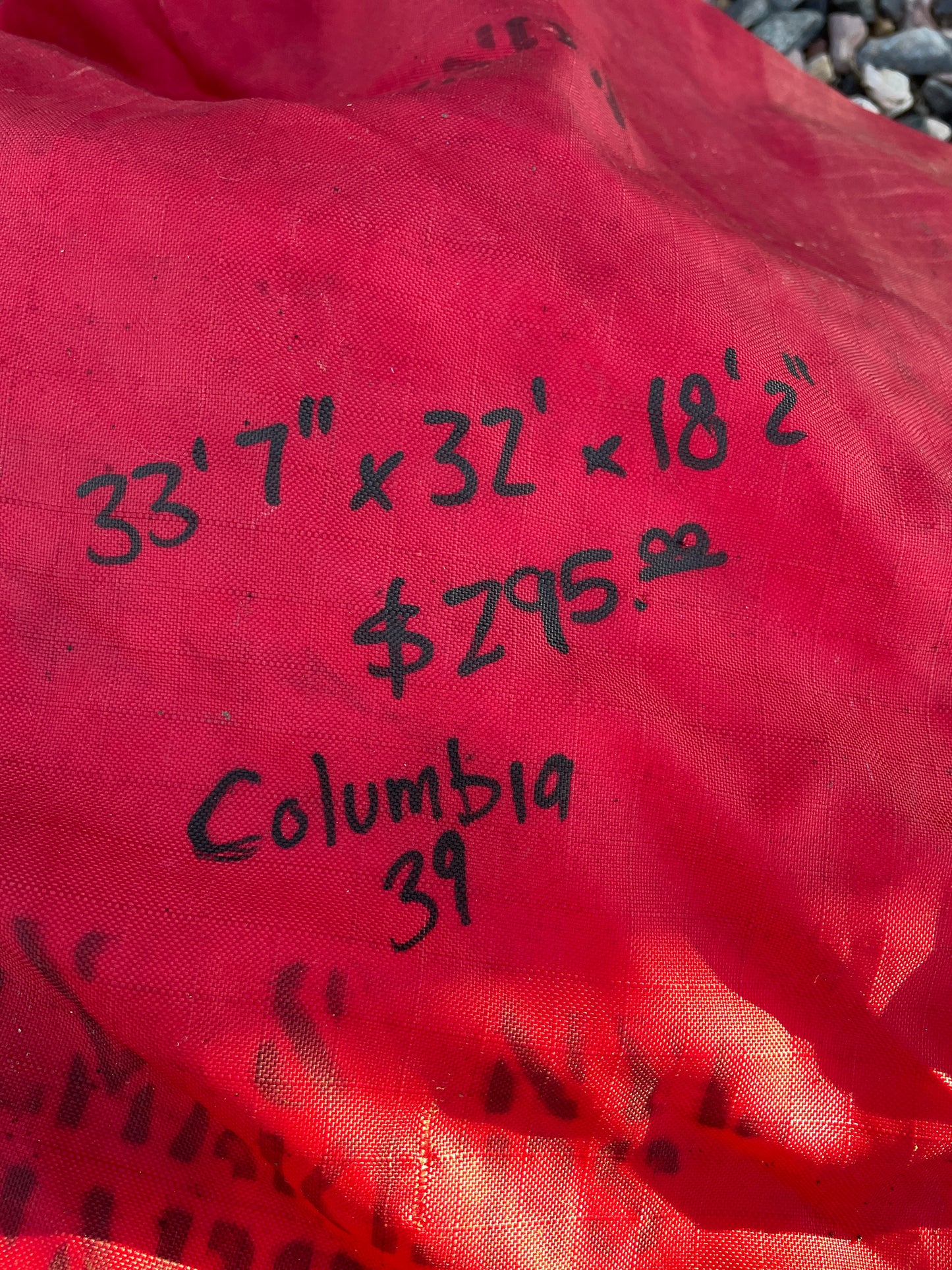 Columbia 39 Main Sail- 33’7” x 32’ x 18’2”