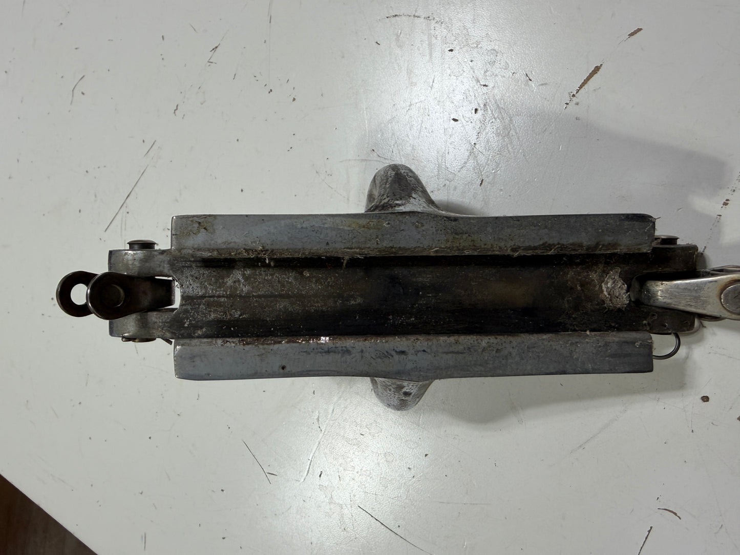 Chromed 1 1/4" Spinnaker Ring Track Car - 2" Eye - Schaefer Block - C&C 40