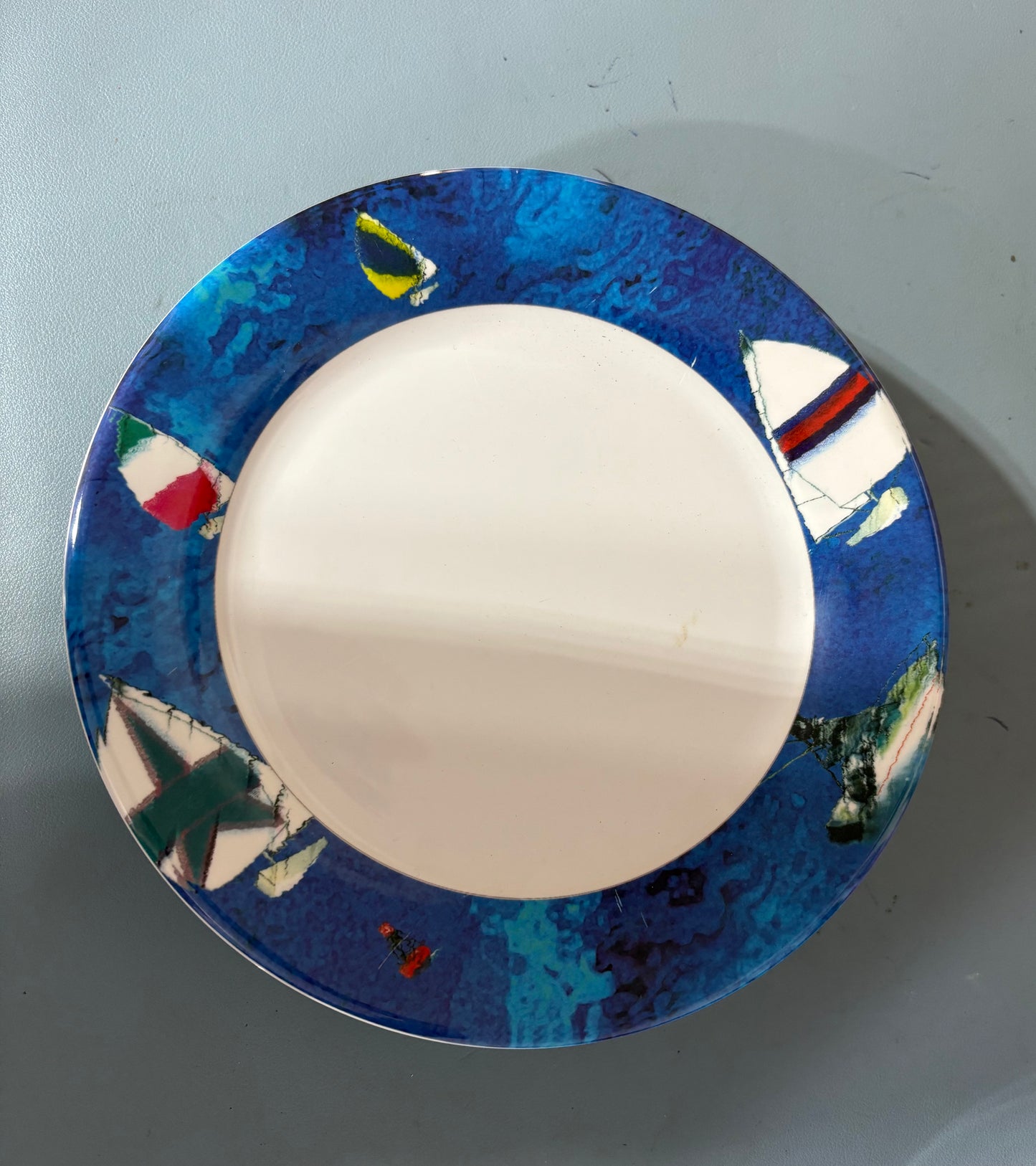 Galley Plates and Bowls with Sailboat Design