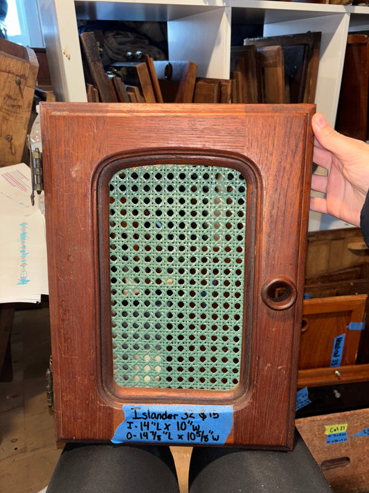 Islander 32 Interior Cabinet Door Wicker Screen - ID 14” Long x 10” Wide #115