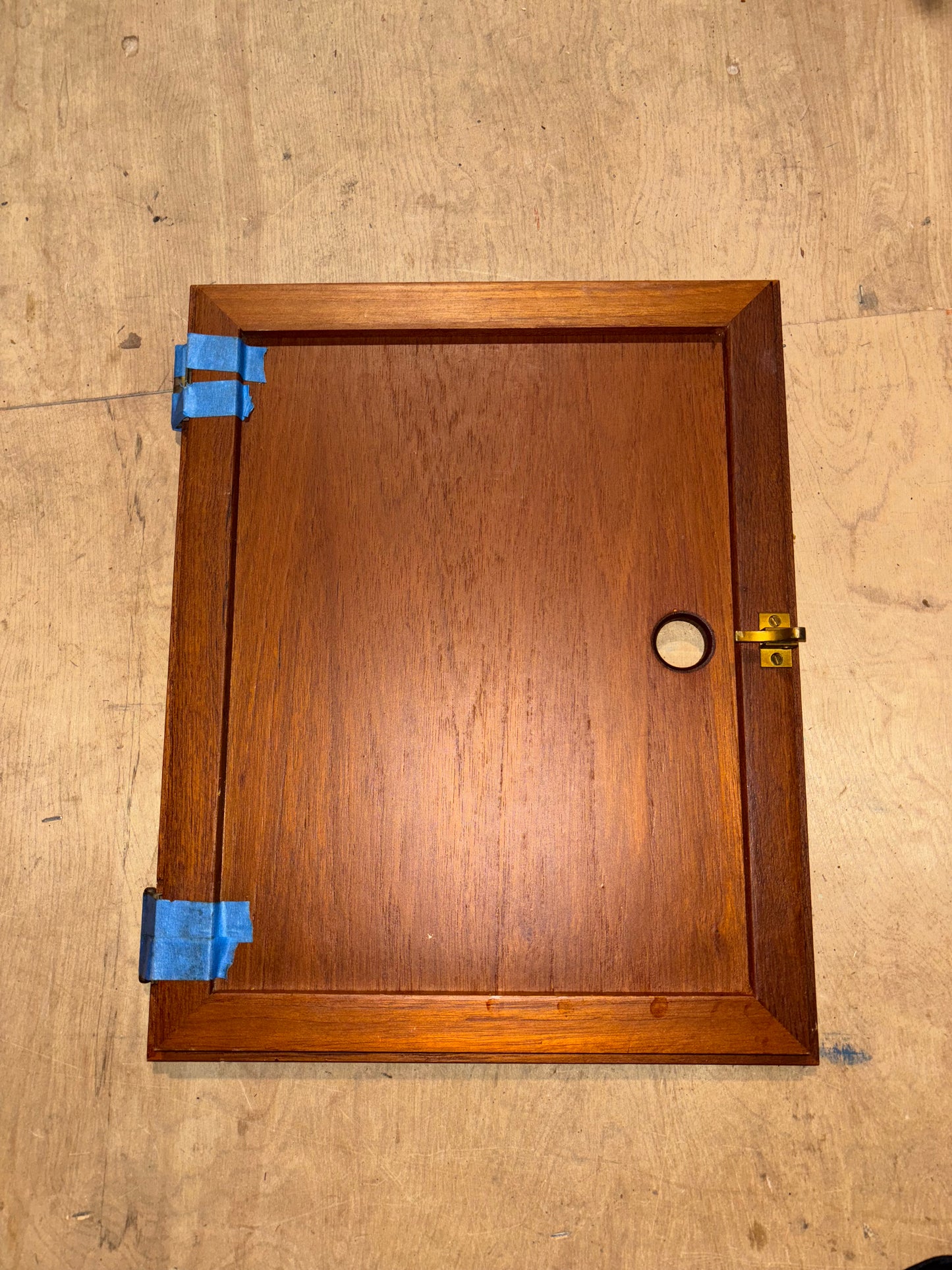 Nauticat 33 Interior Wooden Cabinet Door - 16” Long x 12 3/4” Wide #61