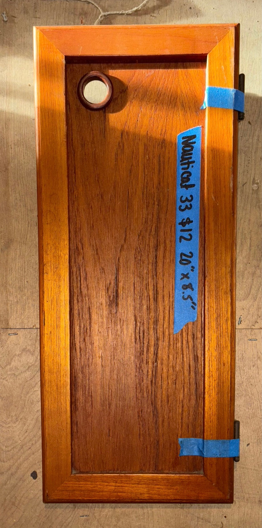 Nauticat 33 Interior Wooden Door- 20” Long x 8 1/2” Wide  #59