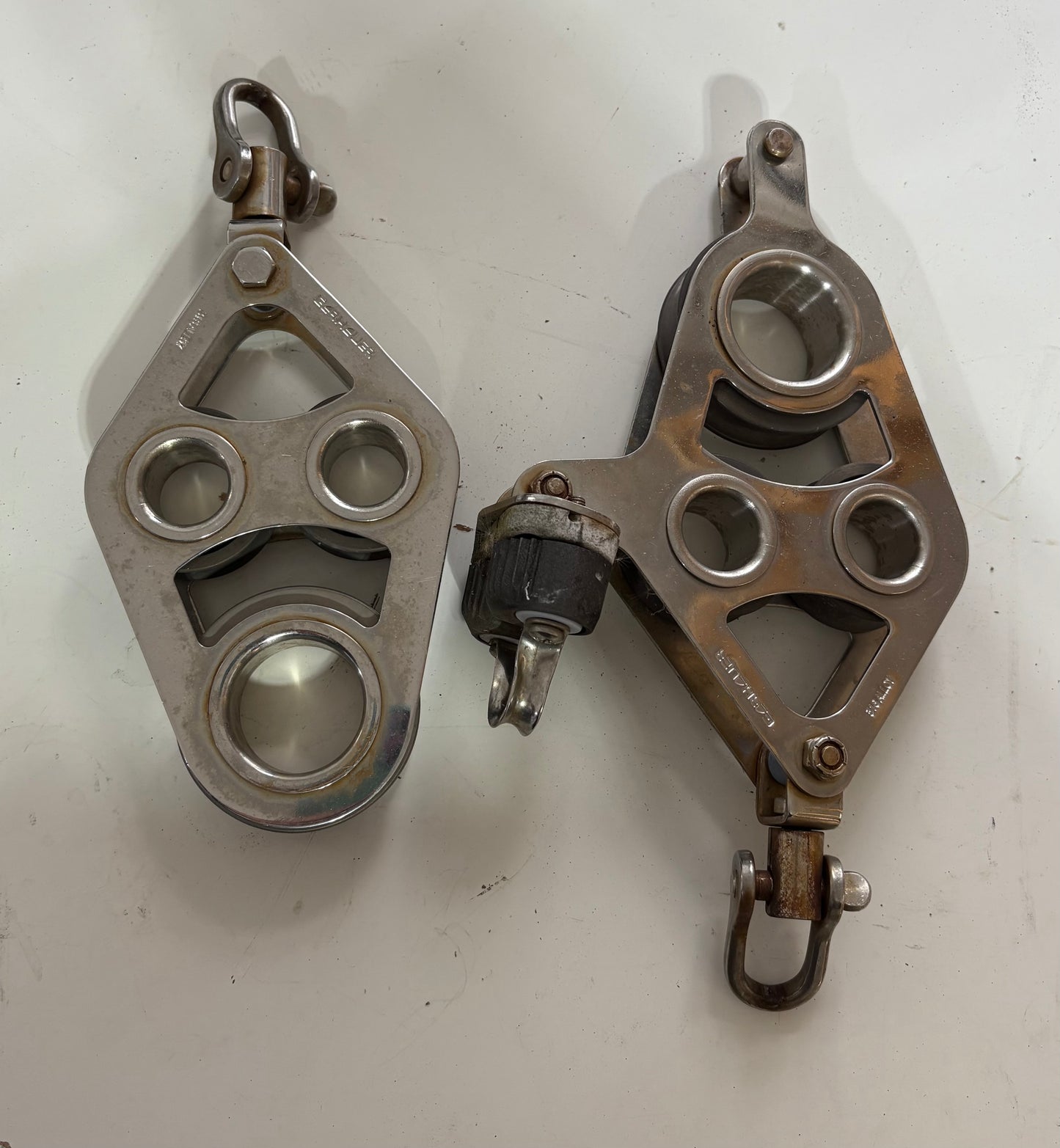 Garhauer Boom Vang Blocks off of the Cerlock 37