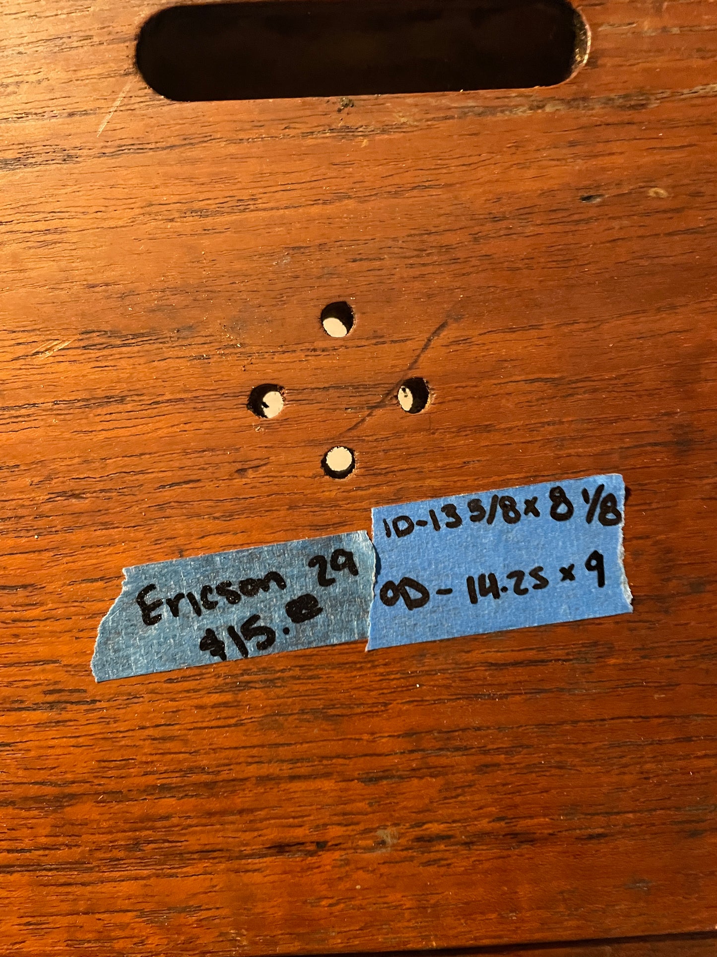 Ericson 29 Small Interior Door- ID 13 5/8” L x 8 1/8” W #85