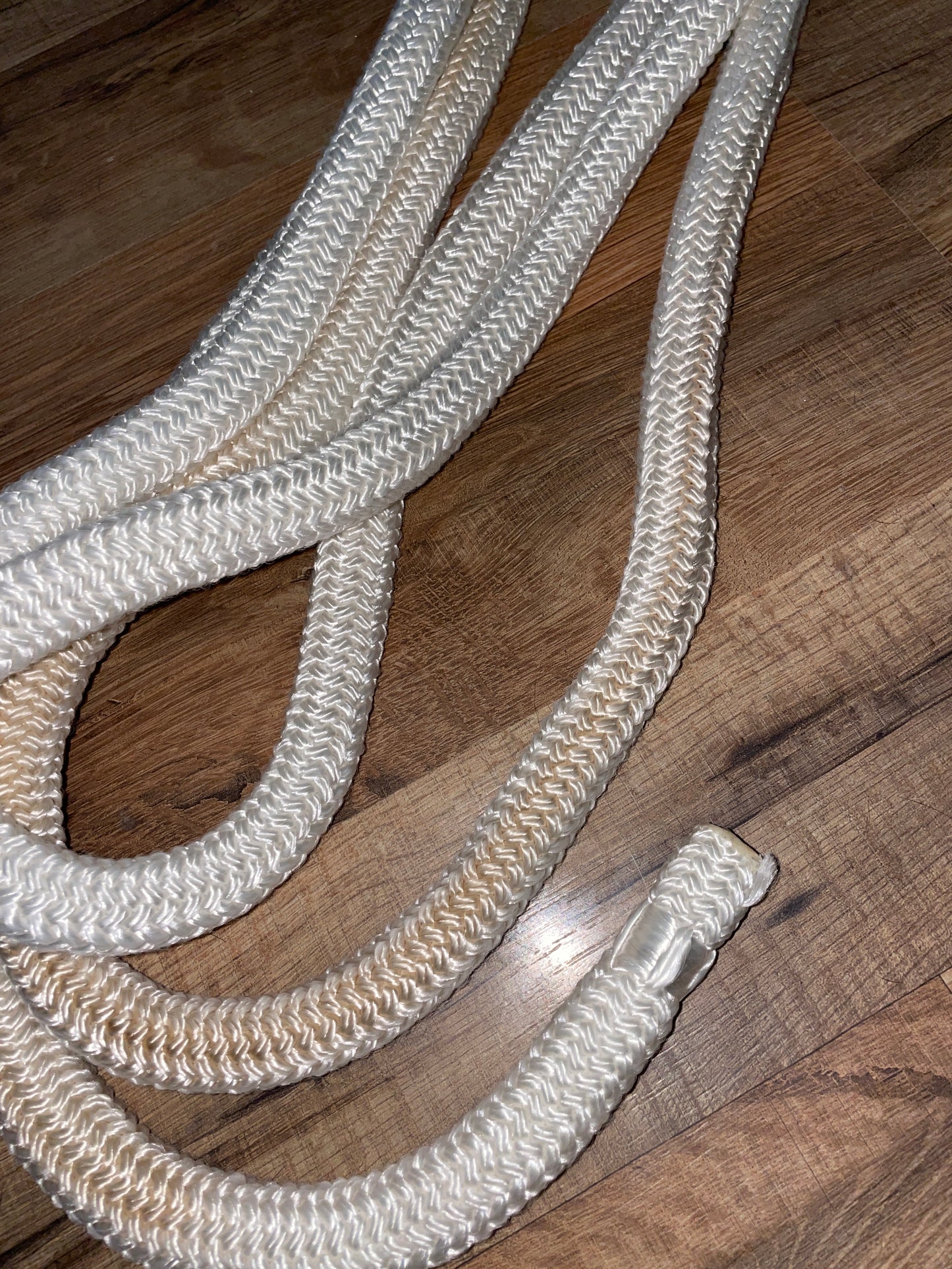 13' OF 3/4” White Dock Line