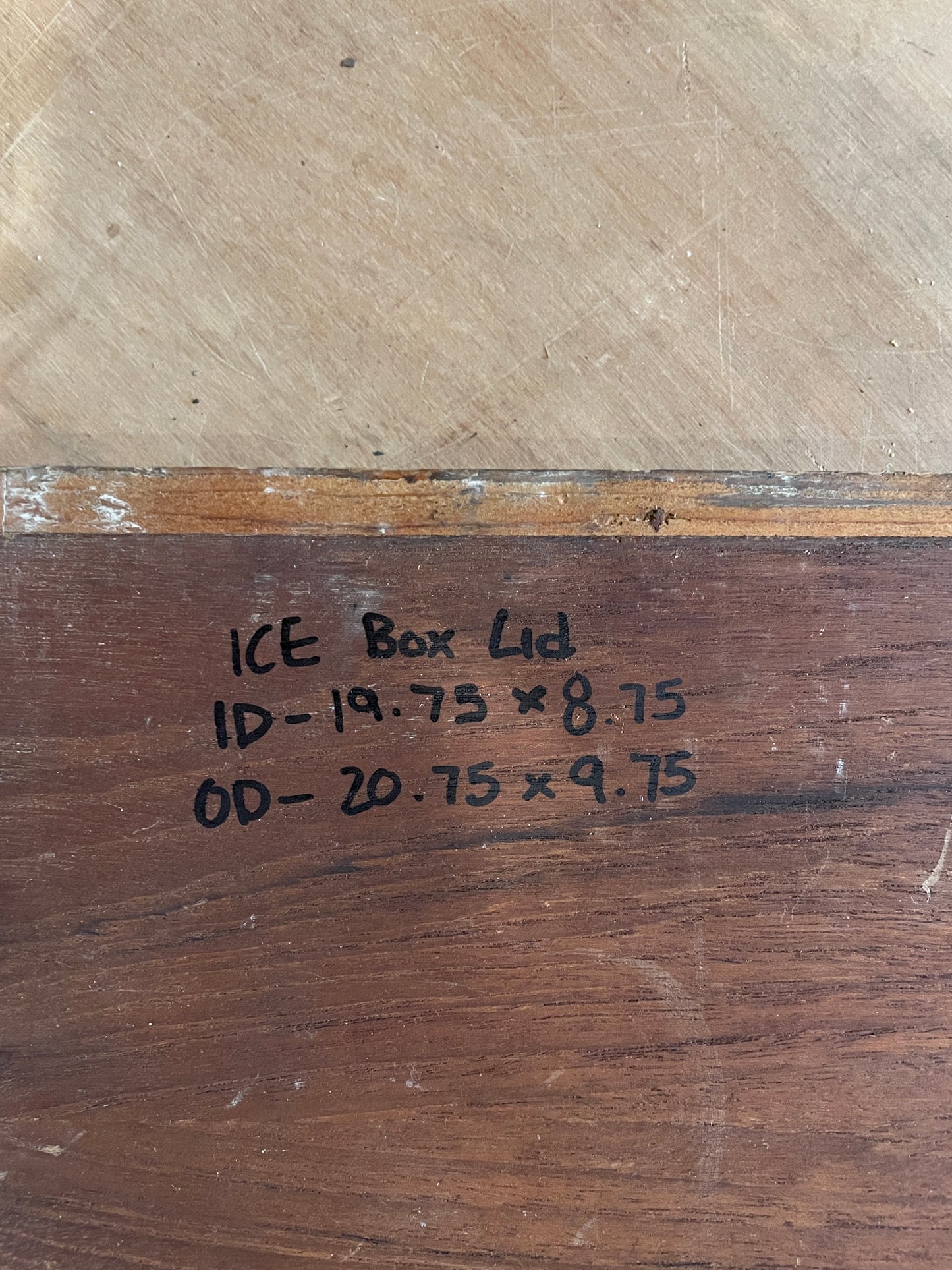 Islander 36 Ice Box Lid- ID 19 3/4” L x 8 3/4” W #112