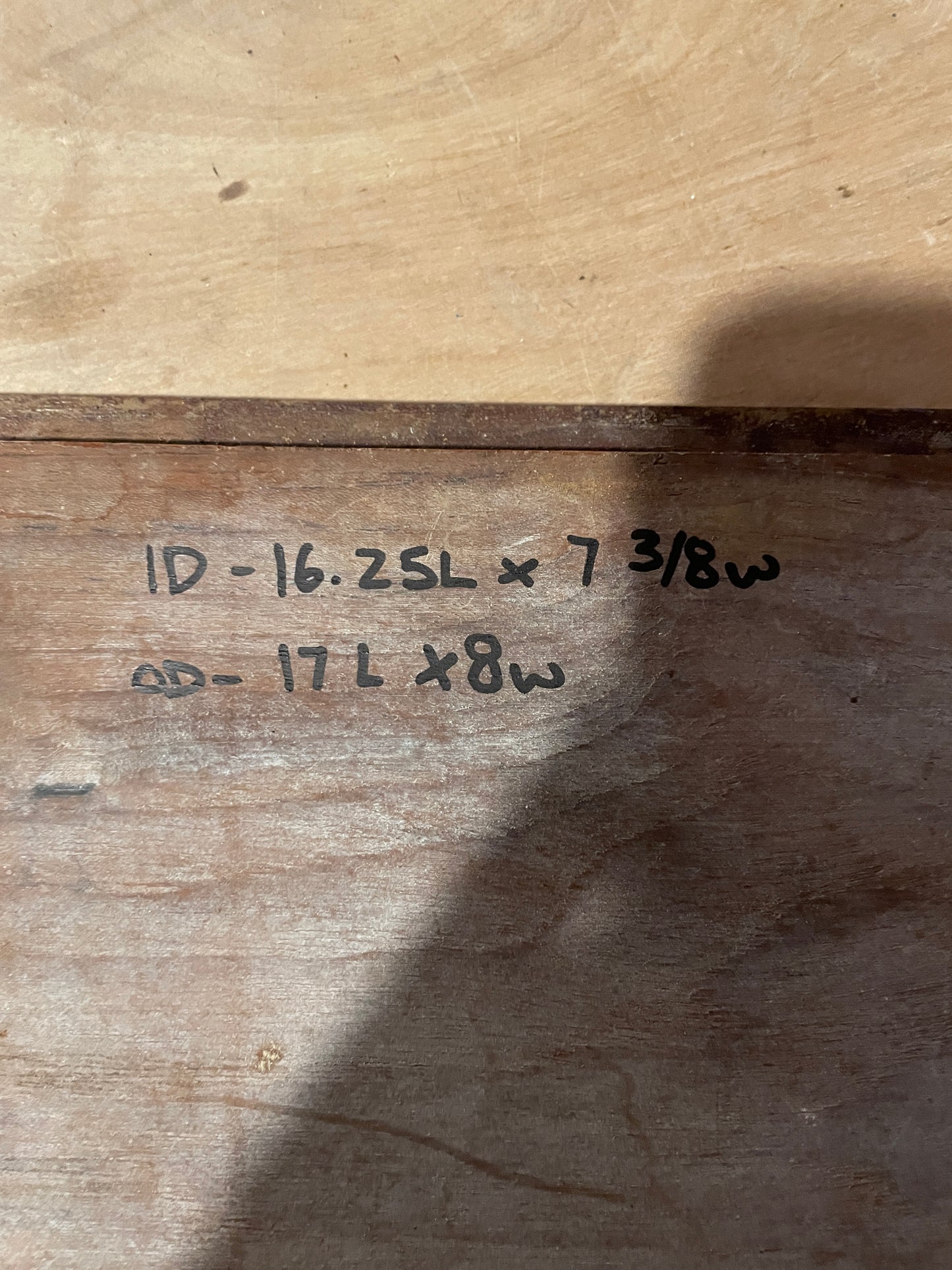 Ericson 29 Long Interior Door- ID 16 1/4” L x 7 3/8” W #142