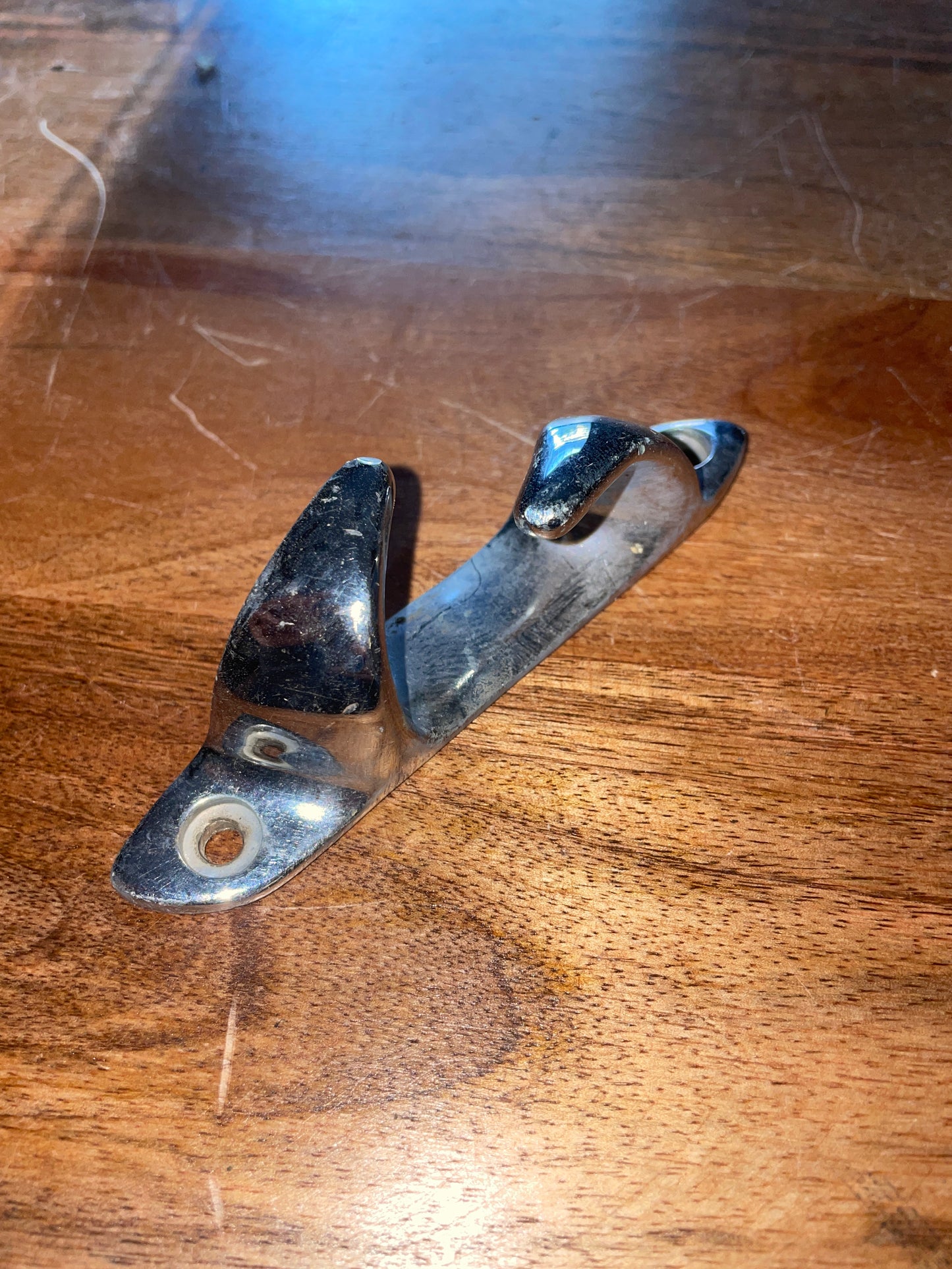 Single 4 1/2” Chromed Chock Cleat