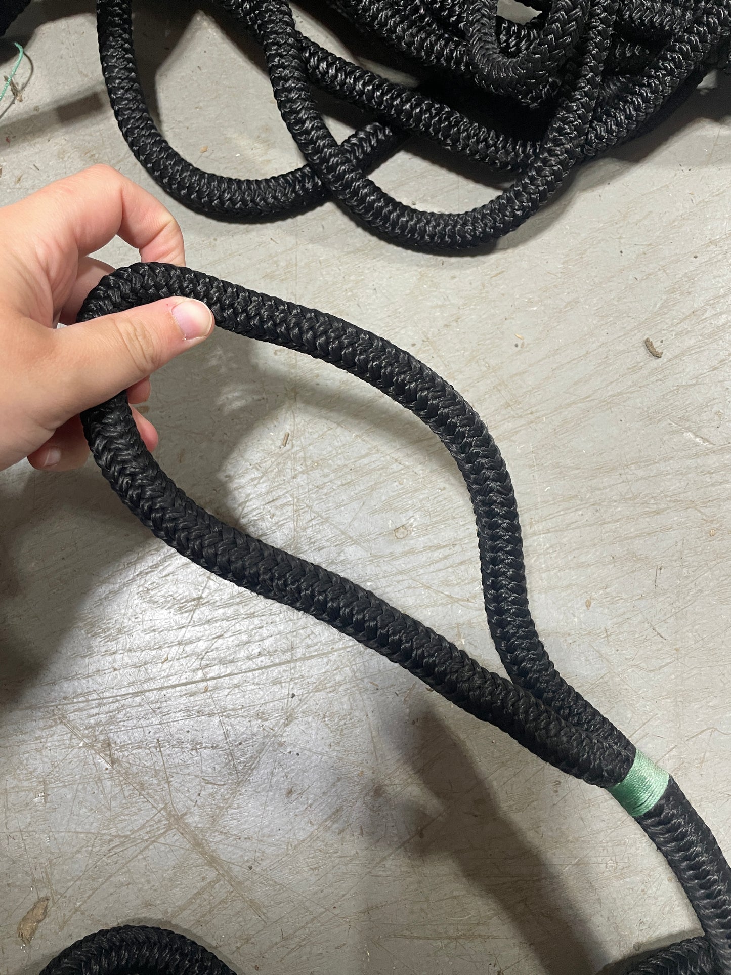 7/16" Black Dock Line - DIFFERENT LENGTHS