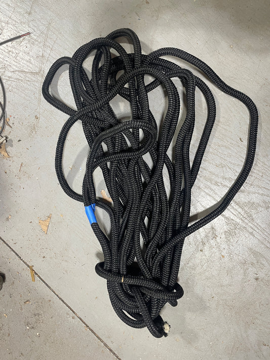 55' OF 9/16" BLACK BRAIDED LINE