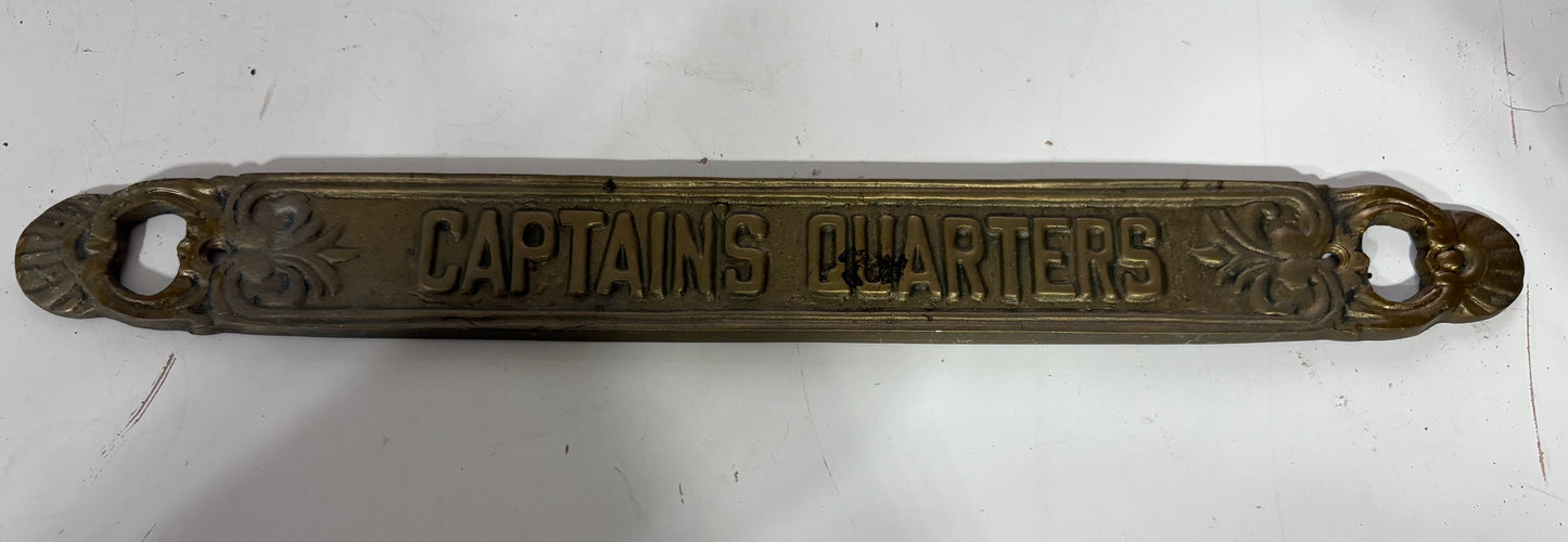 Bronze Captains Quarters Sign