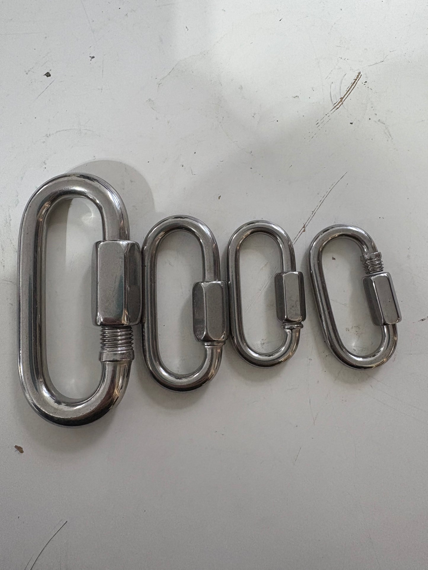 Stainless Steel Twist Carabiners lot of 4