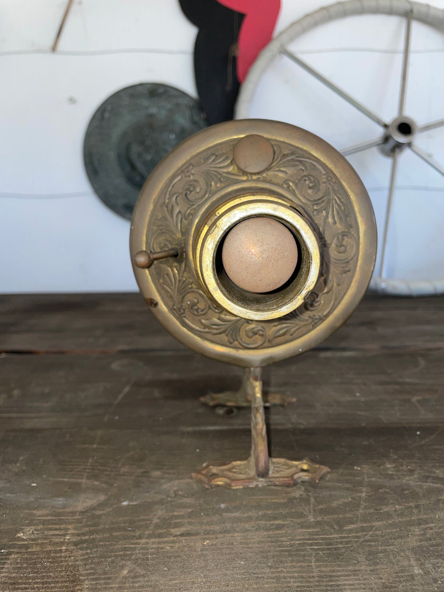 Vintage Brass Page Bros & Co. Oil Lamp