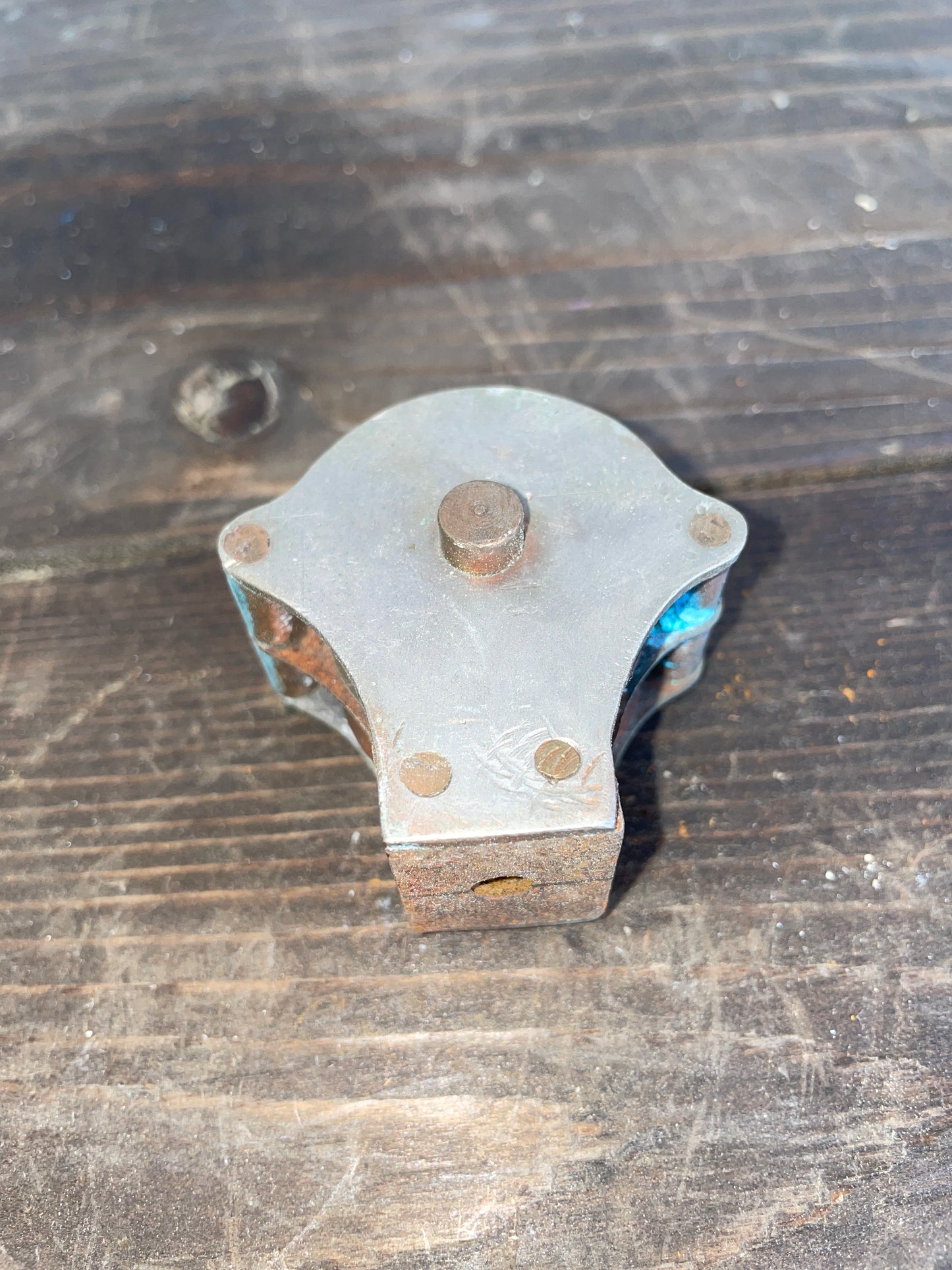 Brass Double 1 3/8” Sheave Block- 5/16” Line