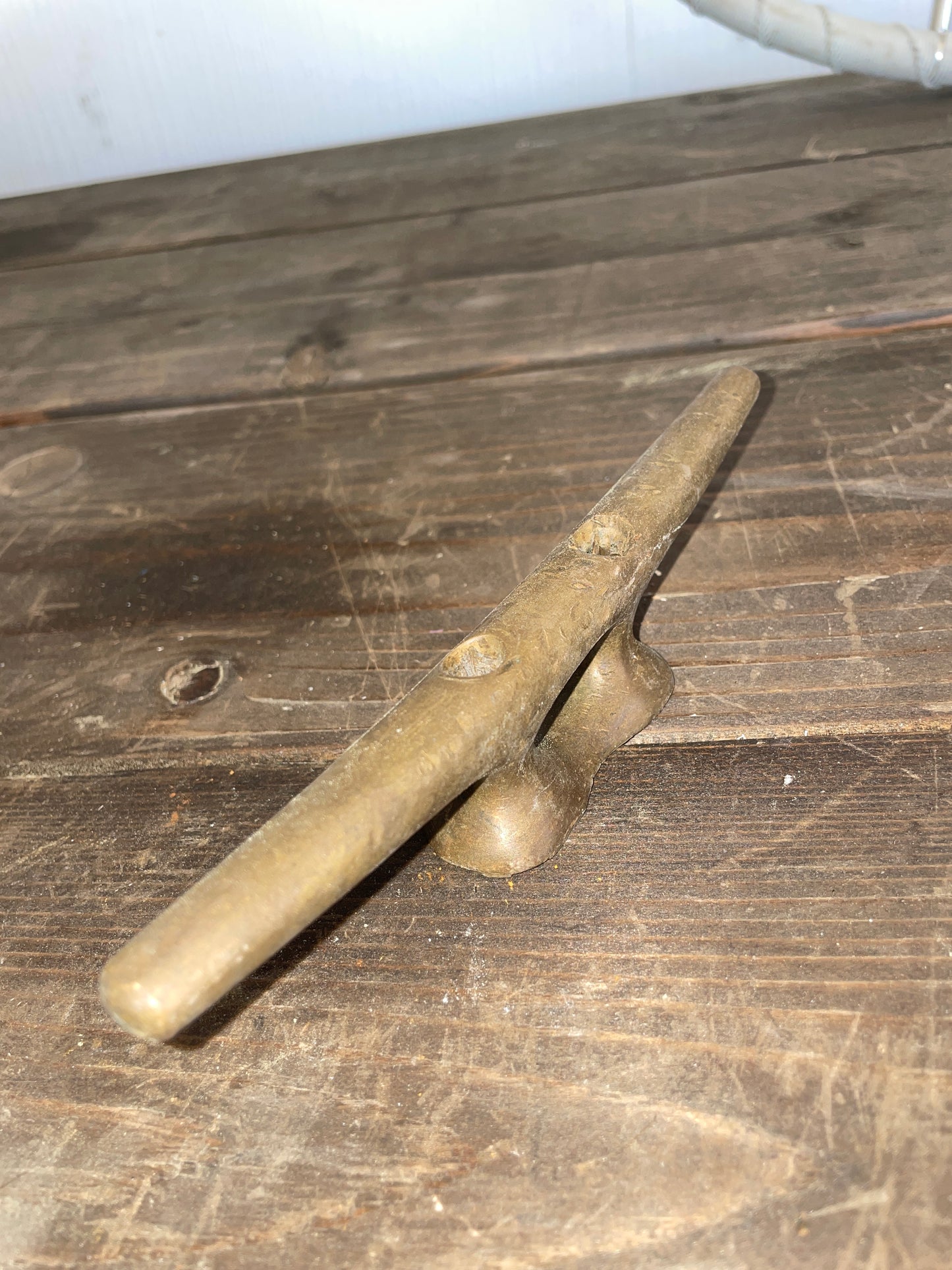 Vintage 7 1/4” Solid Brass Cleat