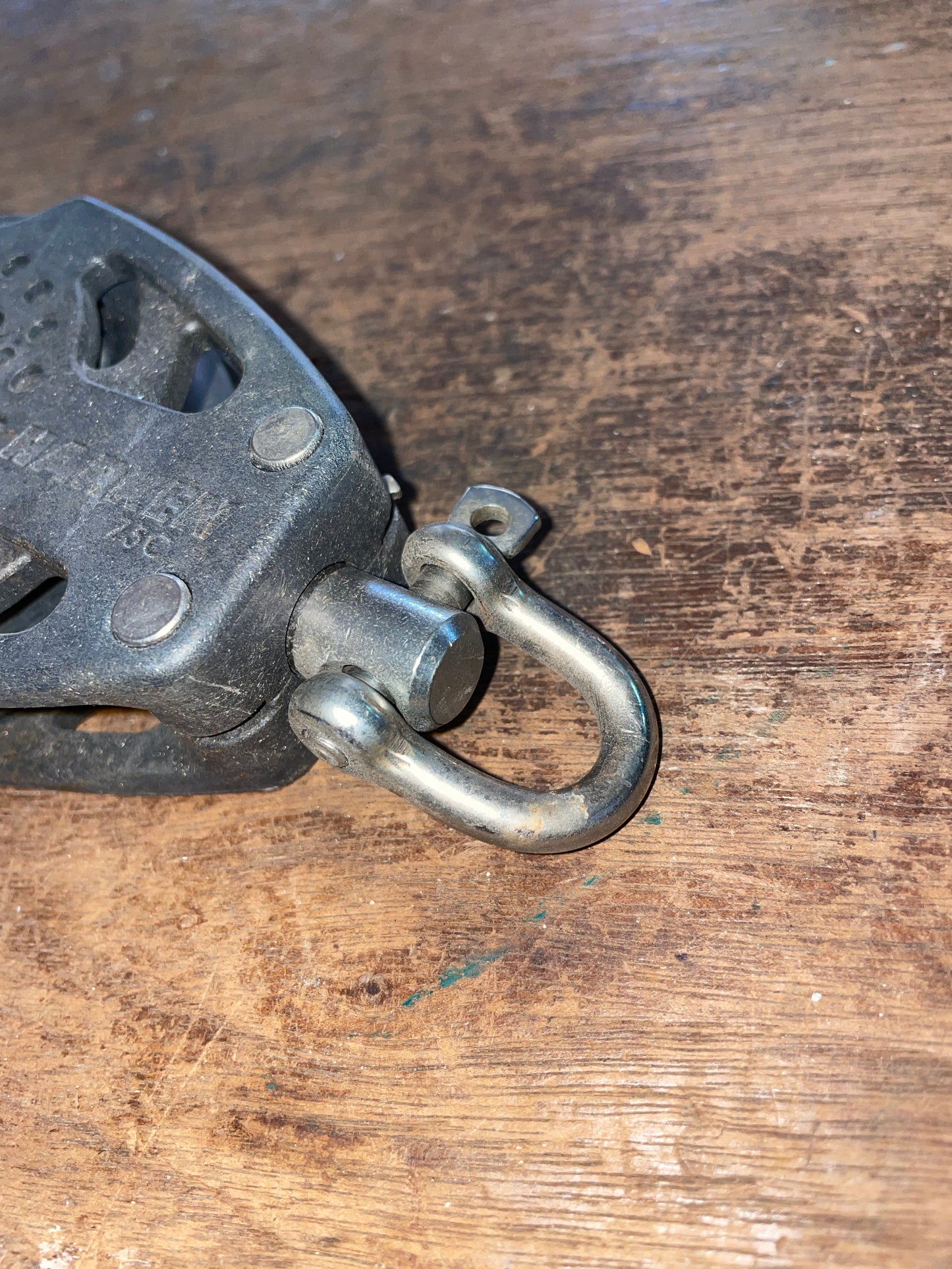 Harken 75C Fiddle Block- 3” & 2” Sheaves- 9/16” Line